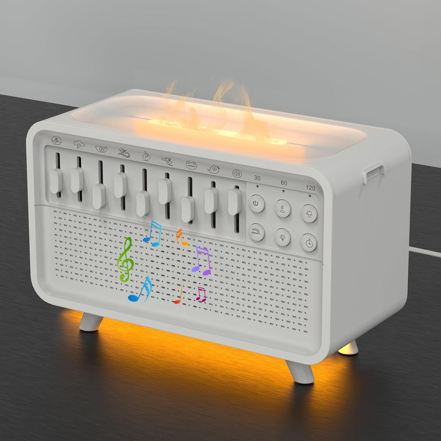 All In One Bluetooth Speaker, White Noise, Night Light & Humidifier